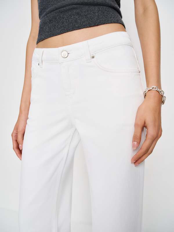 Charlee Low Rise Straight Leg Jeans - Optic White