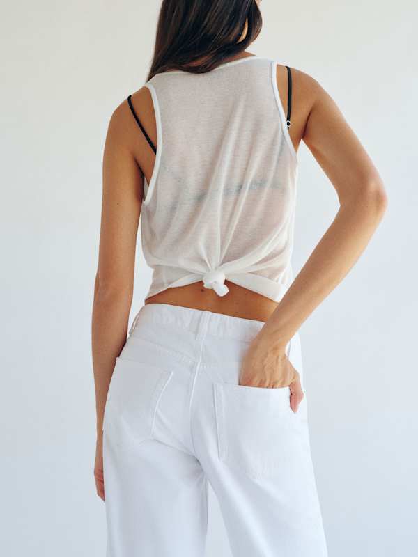 Charlee Low Rise Straight Leg Jeans - Optic White