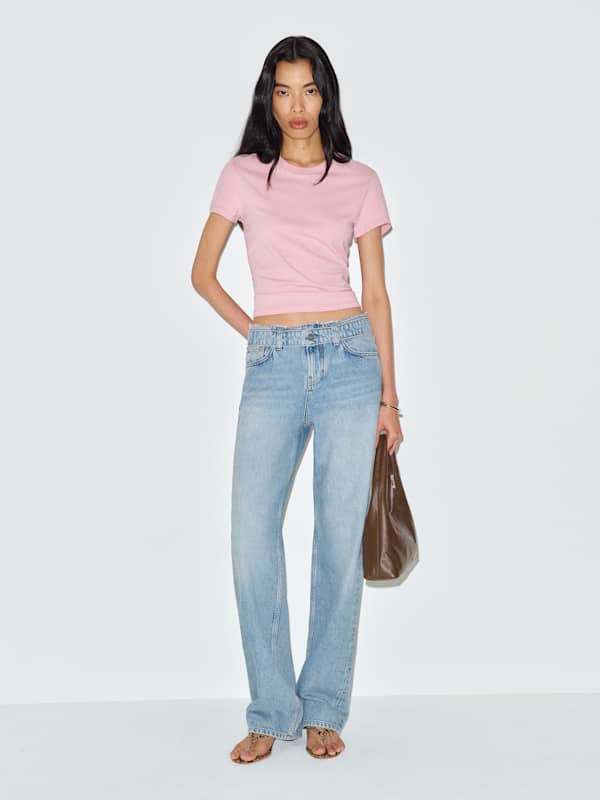 Charlee Low Rise Straight Leg Jeans - Pagee Removed Waistband