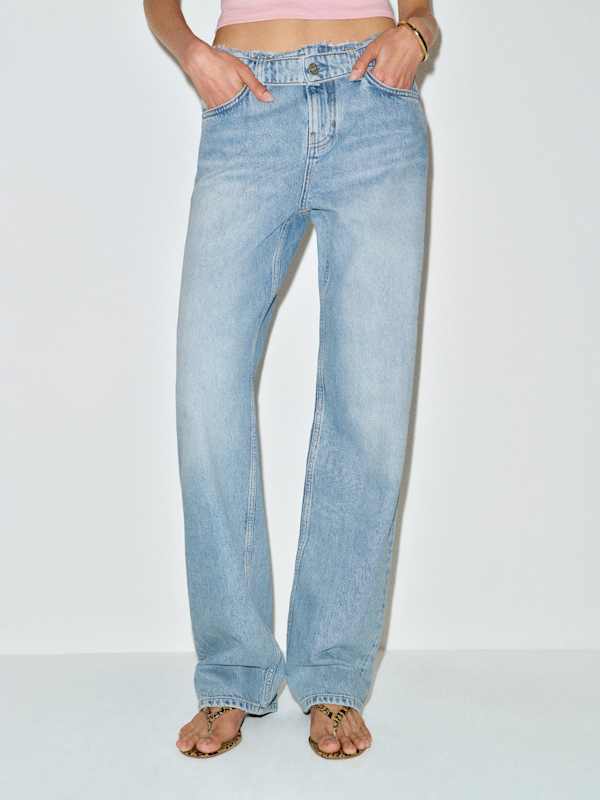 Charlee Low Rise Straight Leg Jeans - Pagee Removed Waistband