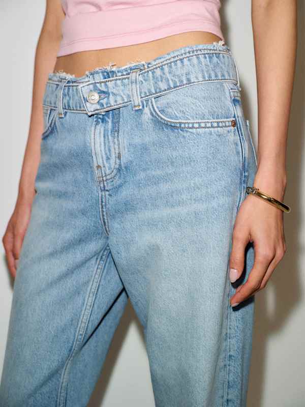 Charlee Low Rise Straight Leg Jeans - Pagee Removed Waistband