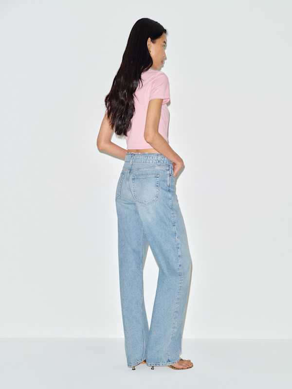 Charlee Low Rise Straight Leg Jeans - Pagee Removed Waistband