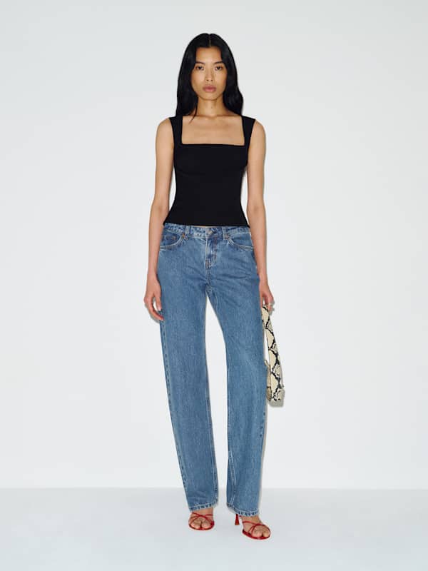 Charlee Low Rise Straight Leg Jeans - Shore