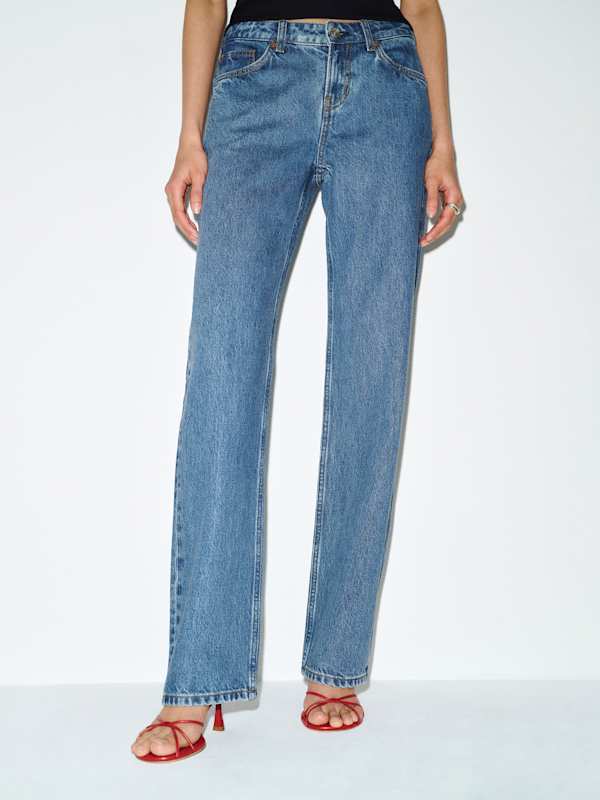 Charlee Low Rise Straight Leg Jeans - Shore