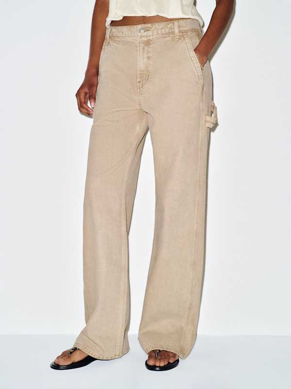 Diego Mid Rise Baggy Utility Jeans - Petoskey