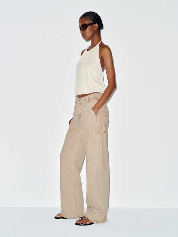 Diego Mid Rise Baggy Utility Jeans - Petoskey