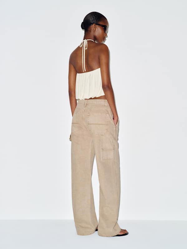 Diego Mid Rise Baggy Utility Jeans - Petoskey