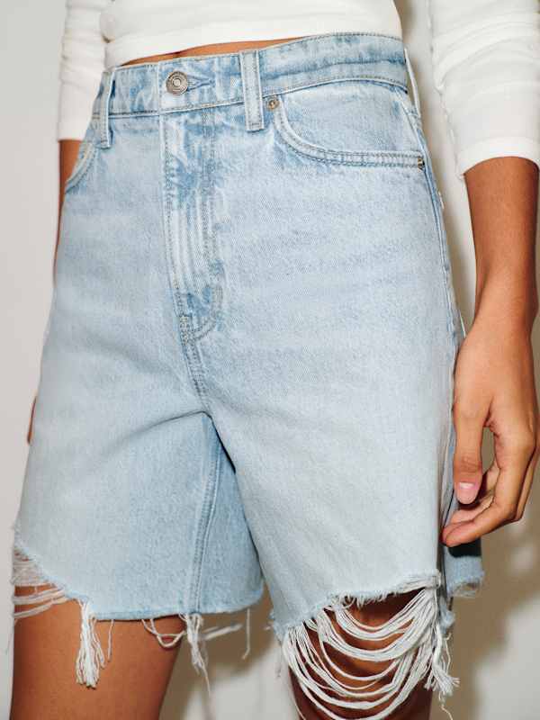 Short en jean taille haute Saige, 10 cm - Dory