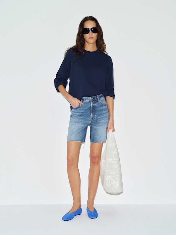 Short en jean taille haute Saige, 10 cm - Reef
