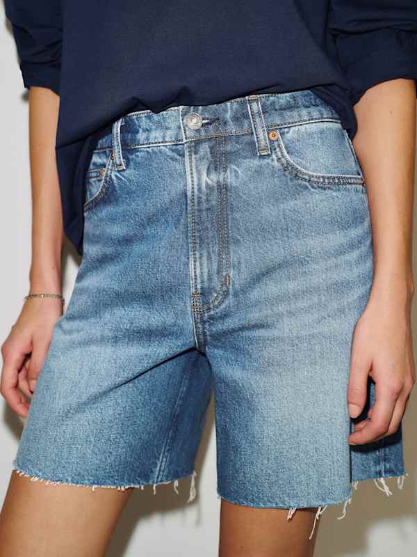 Short en jean taille haute Saige, 10 cm - Reef