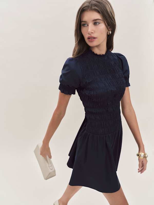 Leannah Dress - Navy