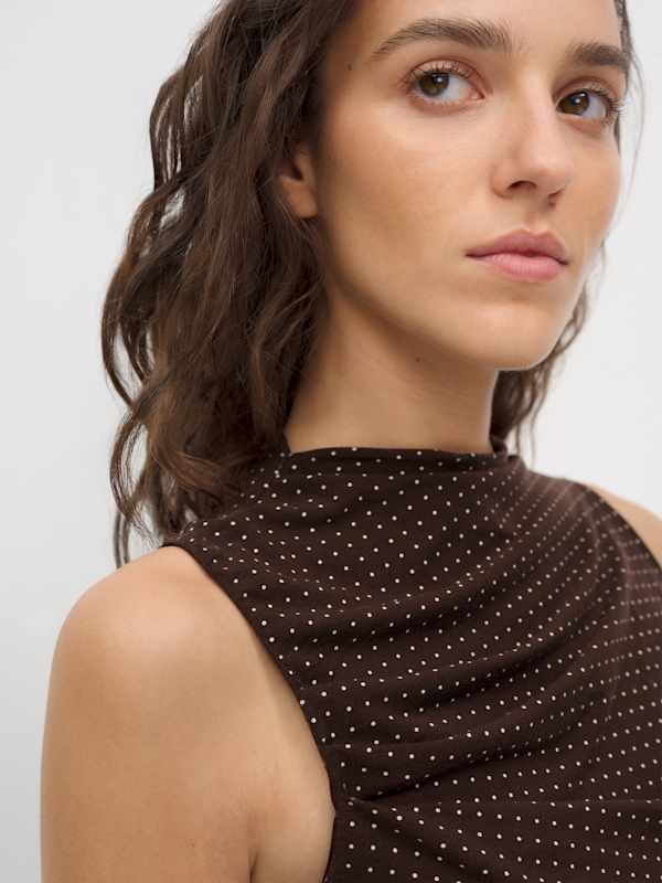 Marlo Knit Top - Pin Dot