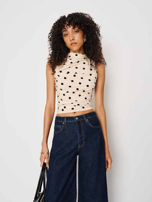Marlo Knit Top - Sundae Dot