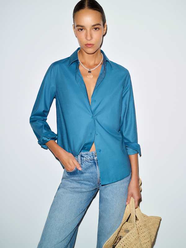 Chemise d&eacute;contract&eacute;e Alfie - Cerulean