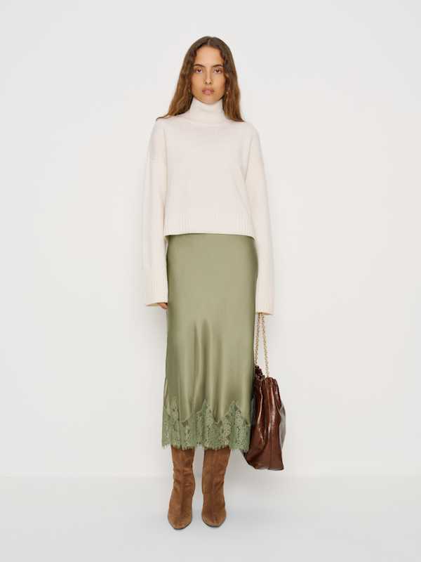 Carolina Silk Skirt - Artichoke