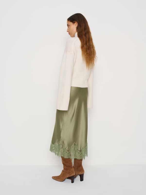Carolina Silk Skirt - Artichoke