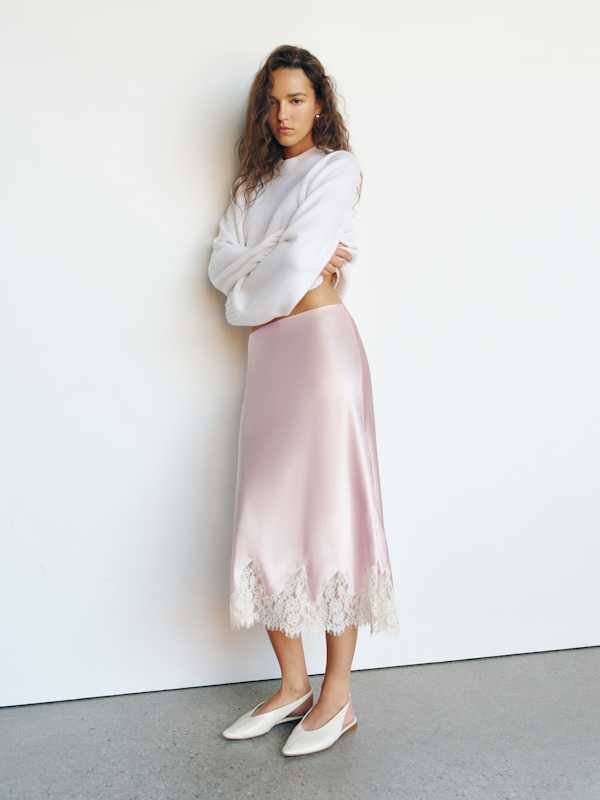 Carolina Silk Skirt - Cherry Blossom