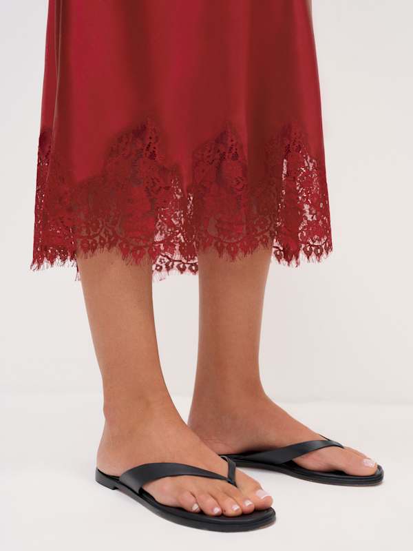 Carolina Silk Skirt - Sangre