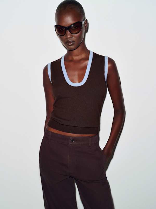 Marta Regenerative Merino Sweater Tank - Mole Ice Water