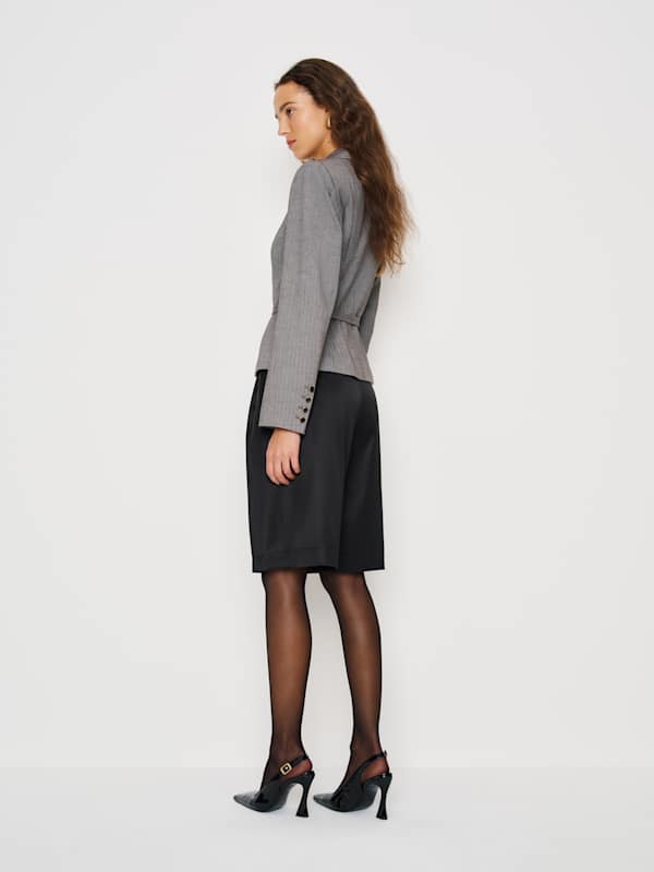 Mabel Jacket - Black Herringbone