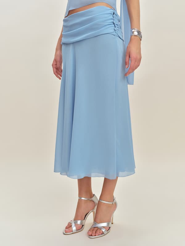 Olivia Low Waist Skirt - Ice Water