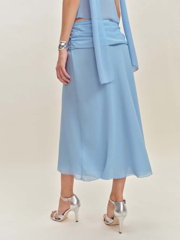 Olivia Low Waist Skirt - Ice Water
