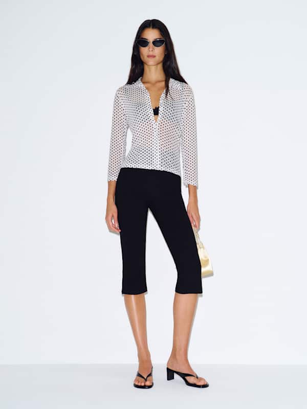Margaret Knit Top - Eclipse Dot