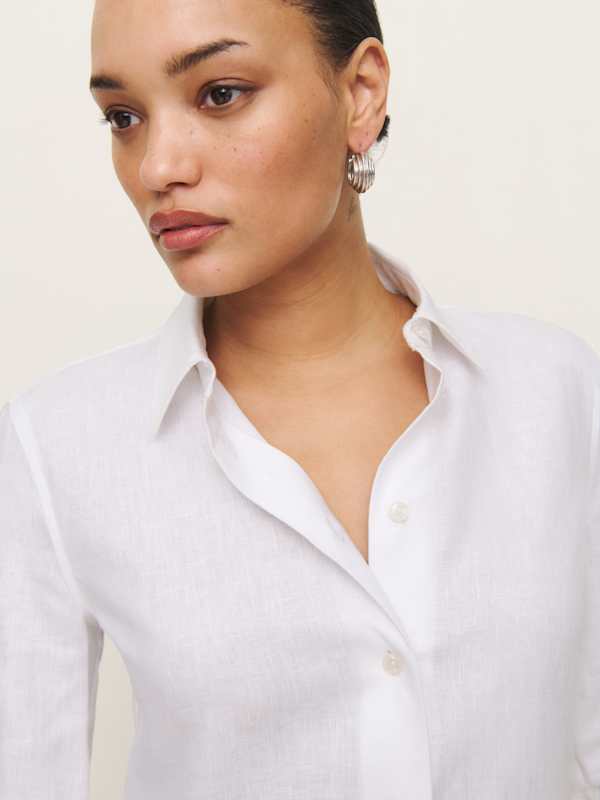 Alfie Linen Shirt - White