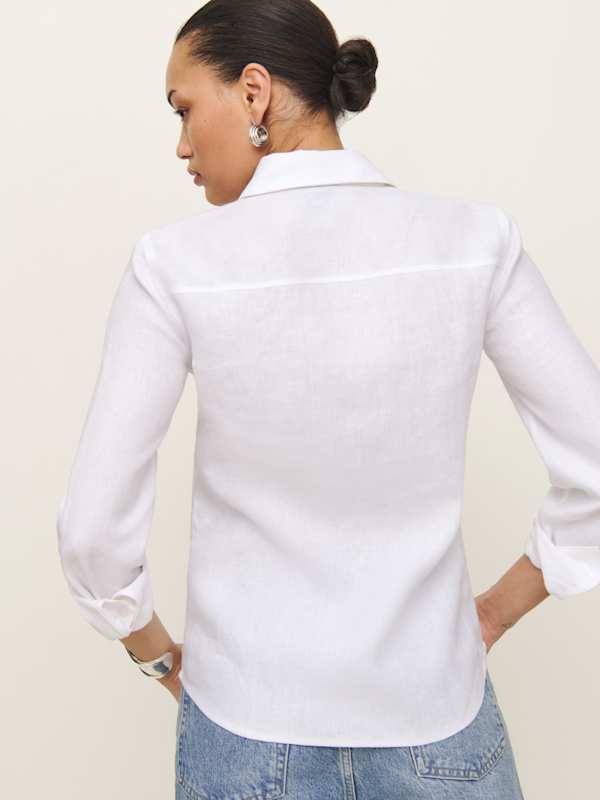 Alfie Linen Shirt - White