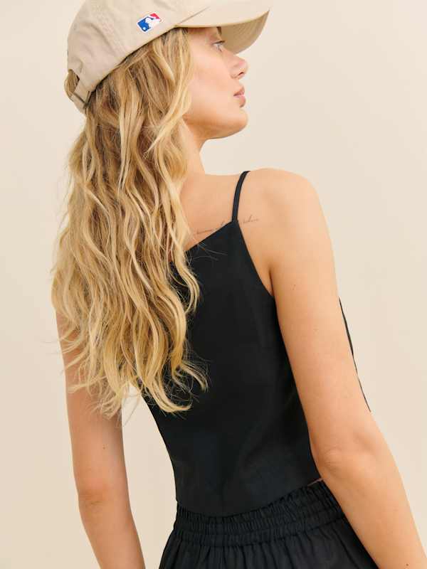 Kerri Linen Top - Black