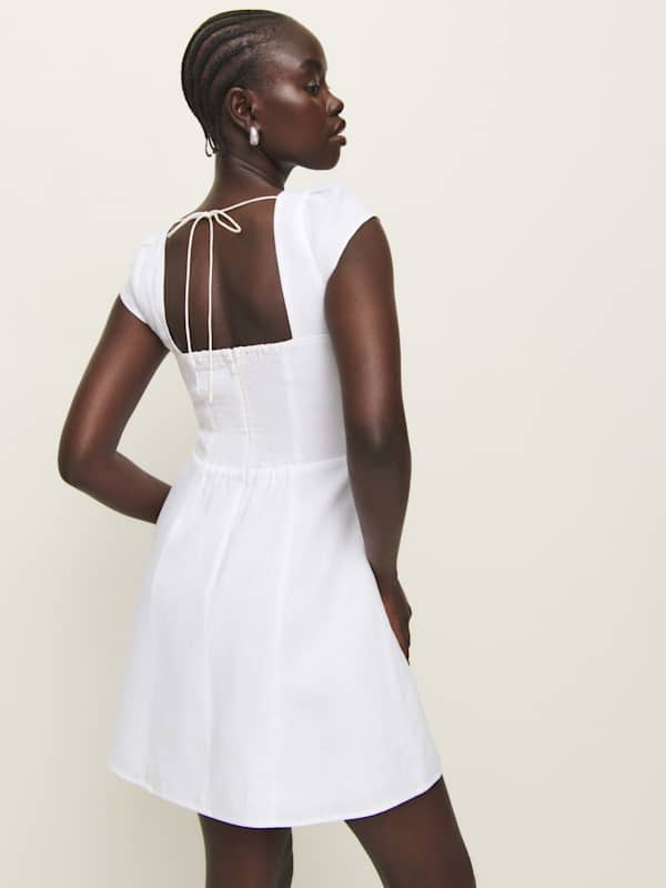 Loula Linen Dress - White