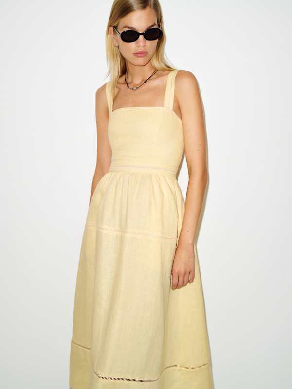 Everett Linen Dress - Ray Of Light