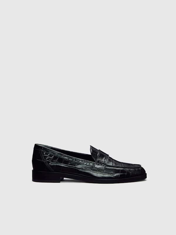 Kaylee Loafer - Black Croc