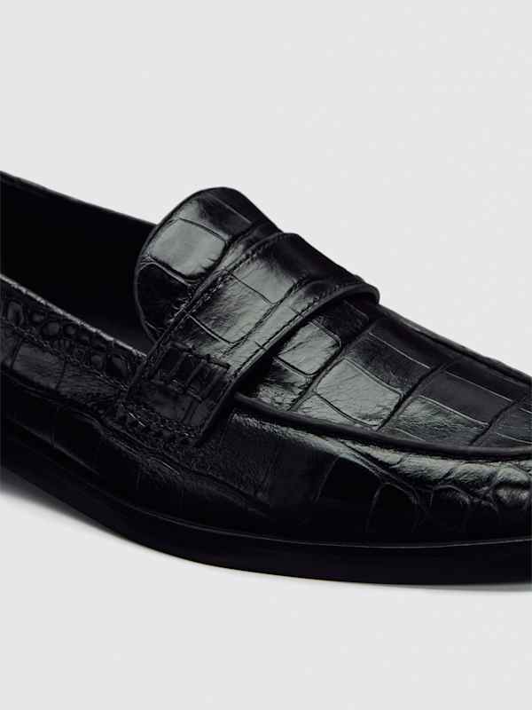 Kaylee Loafer - Black Croc