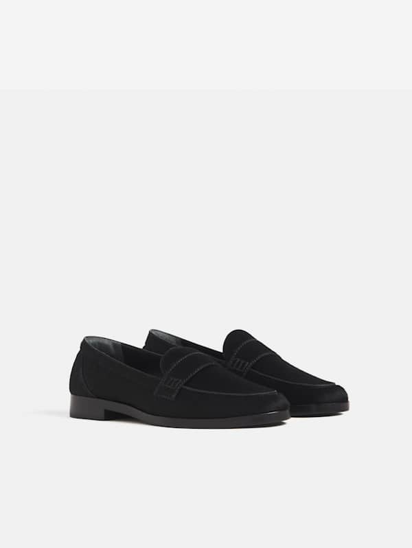 Kaylee Loafer - Black Haircalf