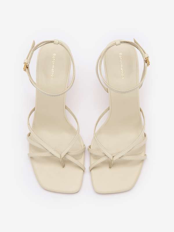 Gen Heeled Sandal - Almond Snake Leather