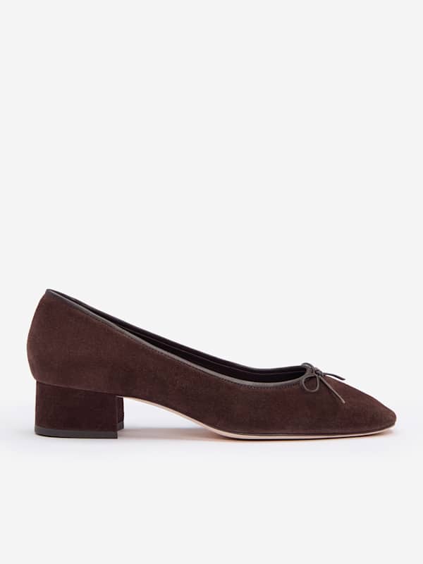 Terry Ballet Pump - Espresso Suede