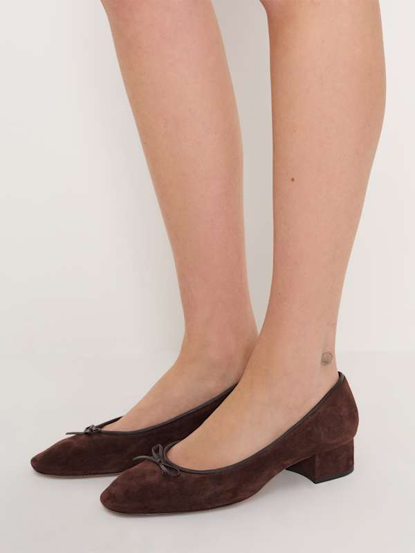Terry Ballet Pump - Espresso Suede