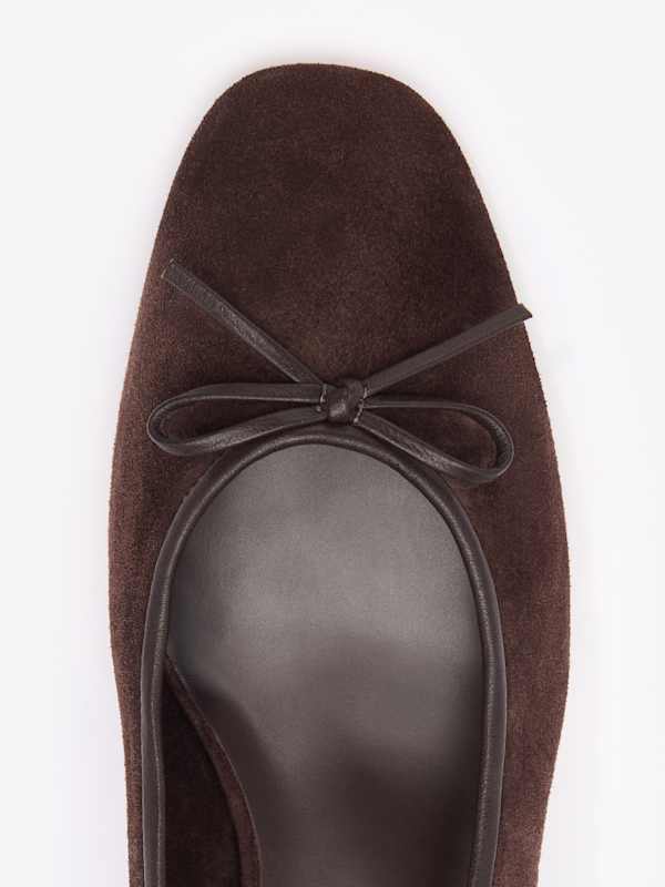 Terry Ballet Pump - Espresso Suede