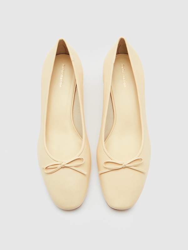 Terry Ballet Pump - Parmesan Leather