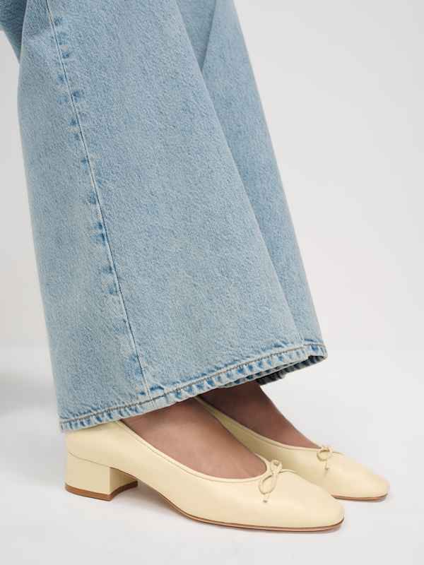 Terry Ballet Pump - Parmesan Leather