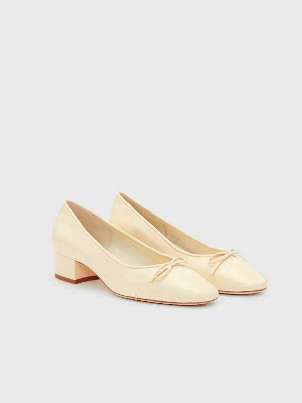 Terry Ballet Pump - Parmesan Leather