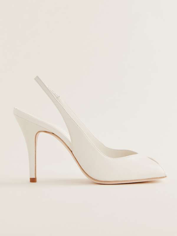 Chaussures &agrave; talons et brides arri&egrave;re Eugenie - Cuir blanc