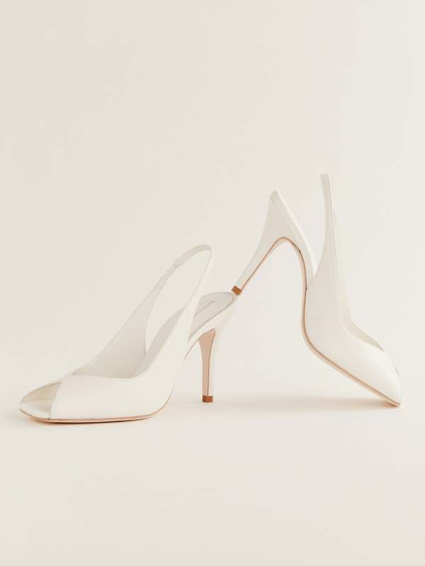 Chaussures &agrave; talons et brides arri&egrave;re Eugenie - Cuir blanc