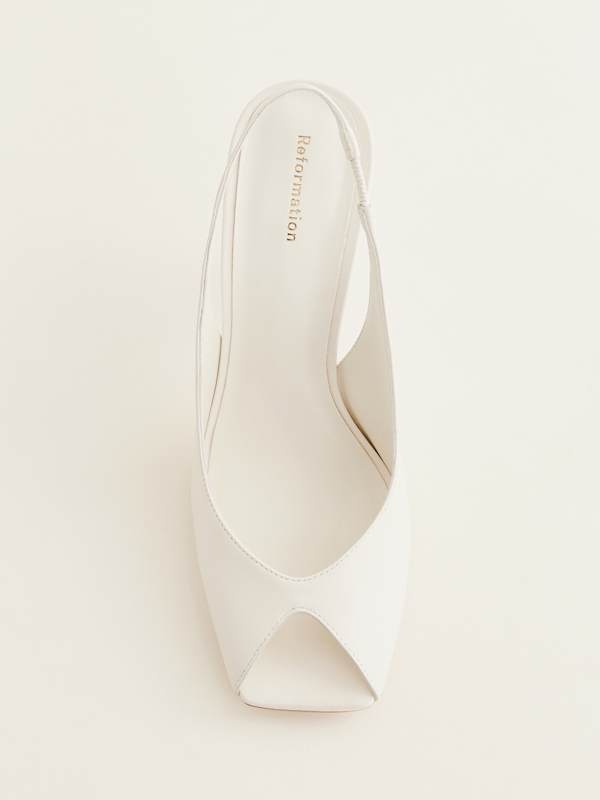 Chaussures &agrave; talons et brides arri&egrave;re Eugenie - Cuir blanc