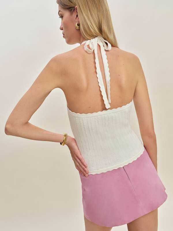Christina Cotton Sweater Tank - Fior Di Latte