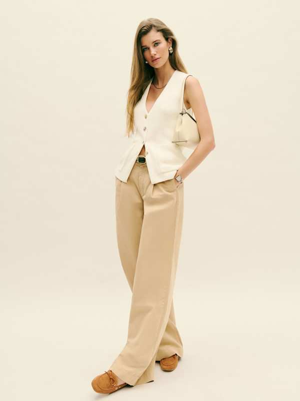 Faye Cotton Sweater Vest - Gossamer