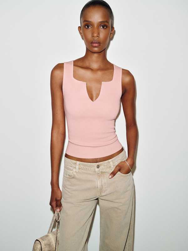 Rylie Cotton Sweater Tank - Lotus