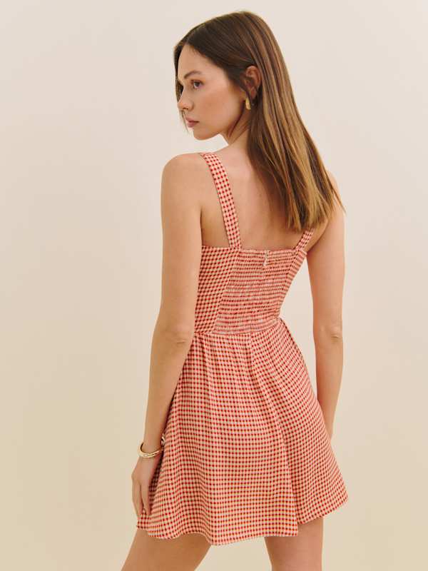 Wynn Dress - Strawberry Check