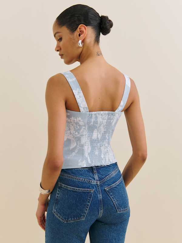 Darci Linen Top - Angelic